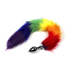 Анальна пробка з хвостиком Rainbow L