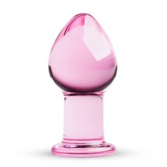 Рожева анальна пробка зі скла Gildo Pink Glass