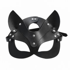 Маска кішечки Feral Feelings - Catwoman Mask, натуральна шкіра, чорна