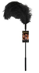 Перо страуса Sportsheets Ostrich Tickler Чорне, для вишуканих ласк