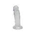 Прозорий фалоімітатор Alive Jelly Dildo Majestic, ТПЕ, присоска, діаметр 3.7см, довжина 14.7см