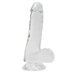 Прозорий фалоімітатор Alive Jelly Dildo Pepito, присоска, діаметр 3,5 см, довжина 15,5 см