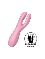 Кліторальний вібратор Satisfyer Threesome 3 Pink із трьома пальчиками