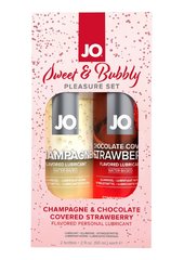 Набір лубрикантів System JO Sweet&Bubbly — Champagne & Chocolate Covered Strawberry (2×60 мл)