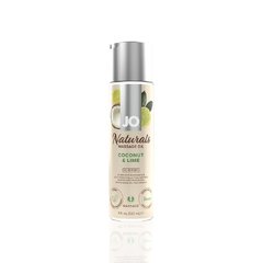 Масажна олія System JO – Naturals Massage Oil – Coconut & Lime з натуральними ефірними оліями (120 мл)