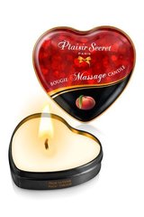 Масажна свічка серце Plaisirs Secrets Peach (35 мл)