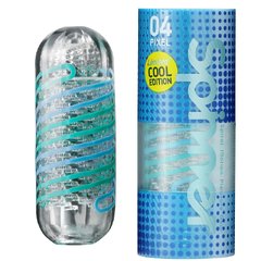 Мастурбатор Tenga Spinner 04 Pixel Cool Edition з пружною стимулюючою спіраллю всередині