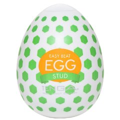 Мастурбатор-яйце Tenga Egg Stud із шестикутними виступами