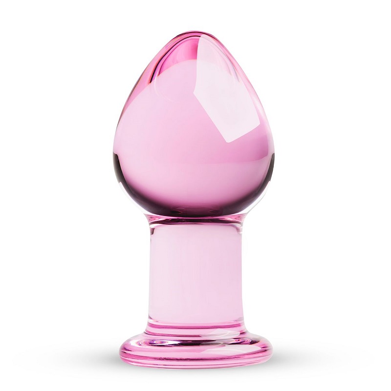 Рожева анальна пробка зі скла Gildo Pink Glass