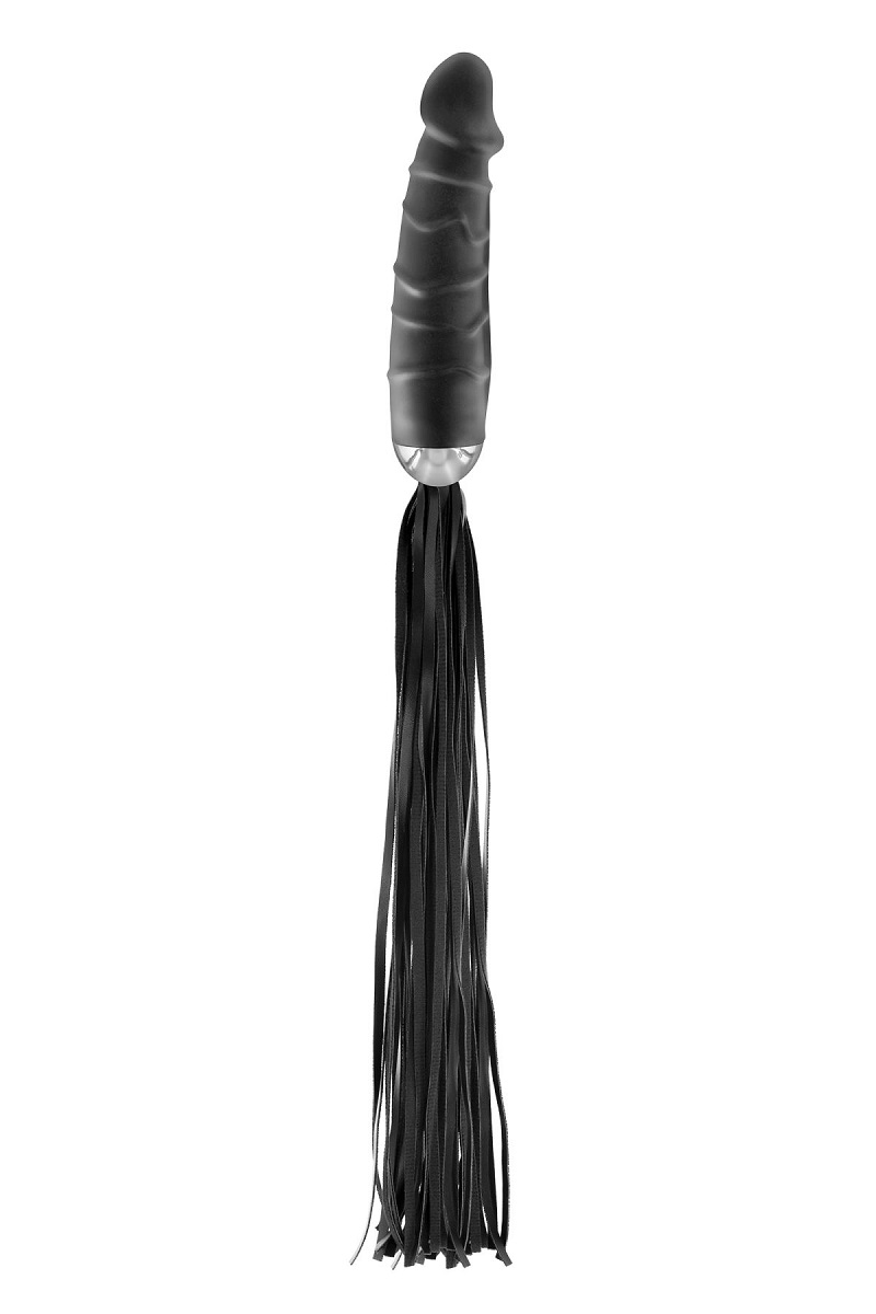 Флоггер з ручкою-ділдо Fetish Tentation Whip with Dildo Handle