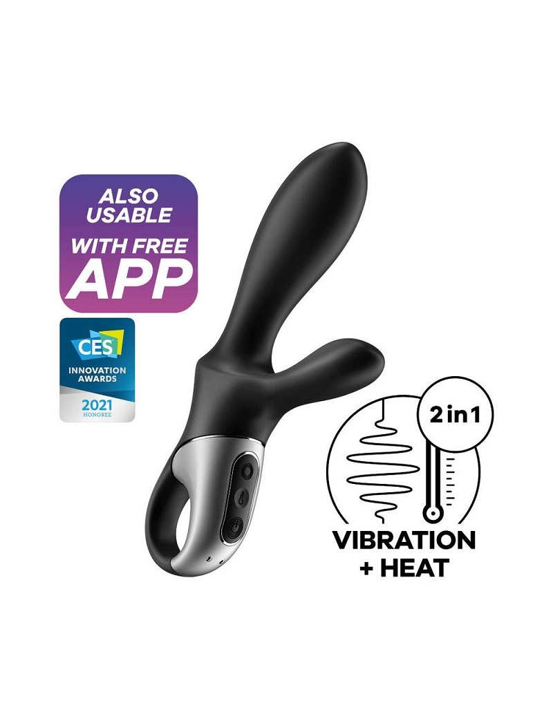 Універсальний смарт вібратор із підігрівом Satisfyer Heat Climax +