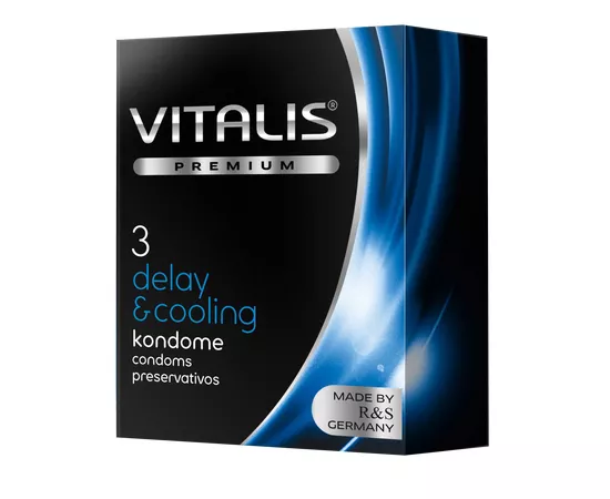 Охолоджуючі презервативи VITALIS premium delay&cooling (3 шт.)