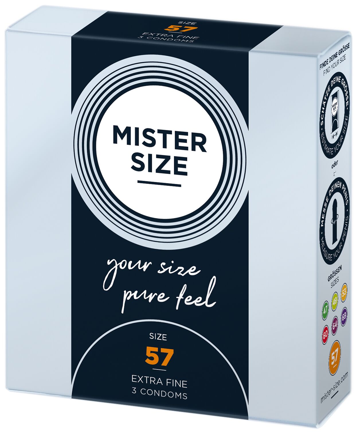 Презервативи Mister Size - pure feel - 57 розмір