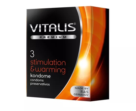 Зігріваючі презервативи VITALIS premium stimulation & warming (3 шт.)