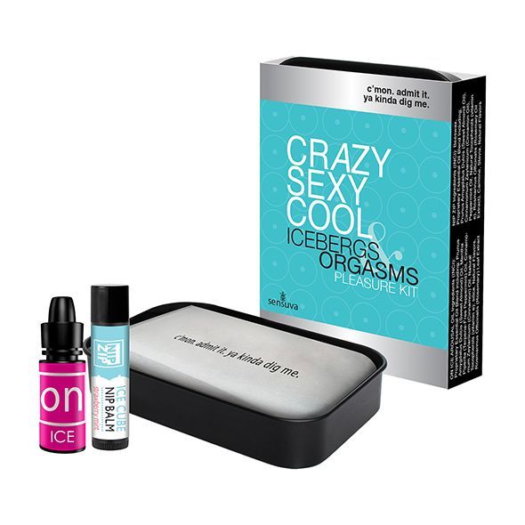 Подарунковий набір Sensuva Crazy Sexy Cool: рідкий вібратор та бальзам для сосків охолоджуючий